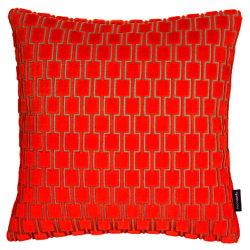 Kirkby Design by Romo Bakerloo Cushion, Neon Orange